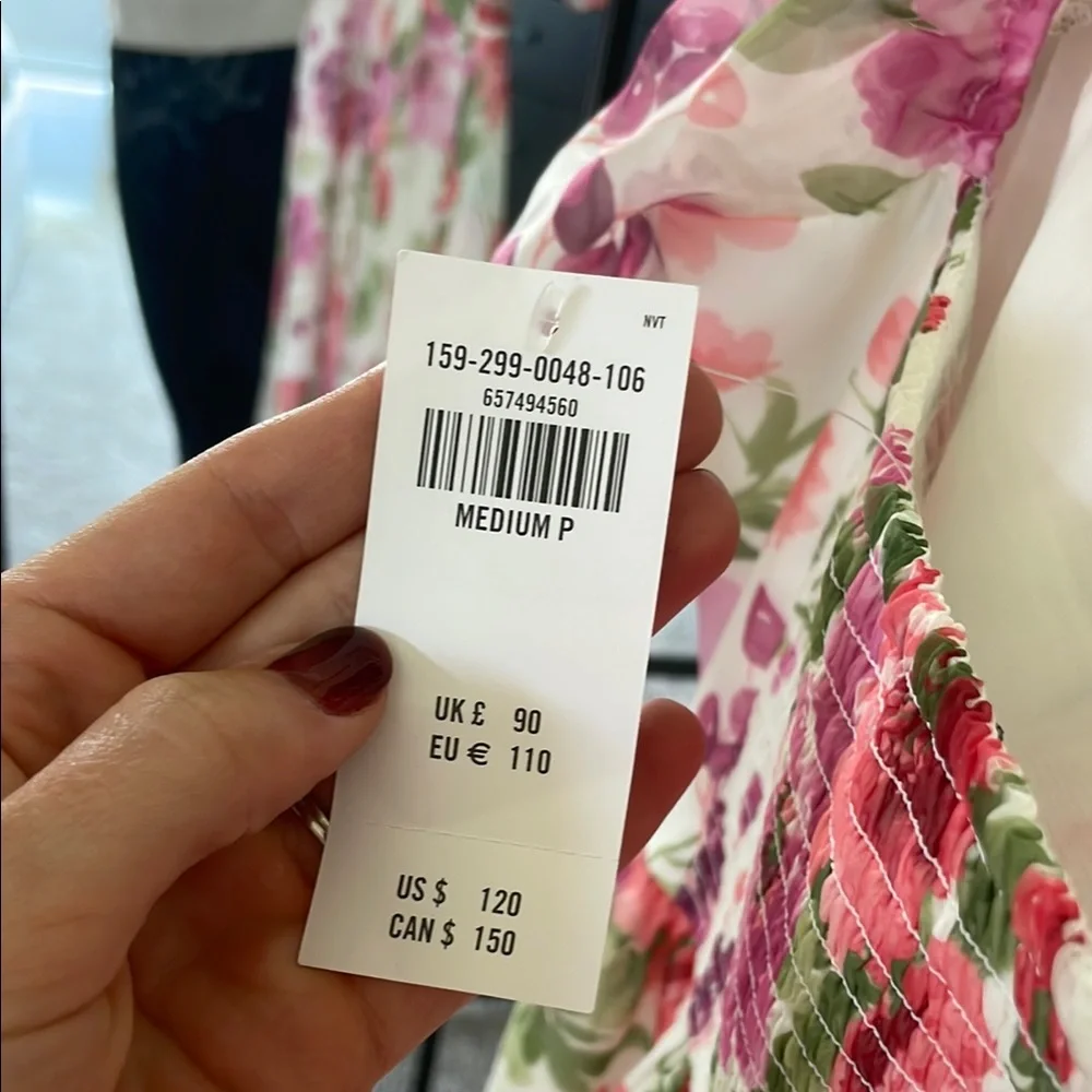 Emerson Floral Pink and Green Midi Dress - Picture 2 of 3